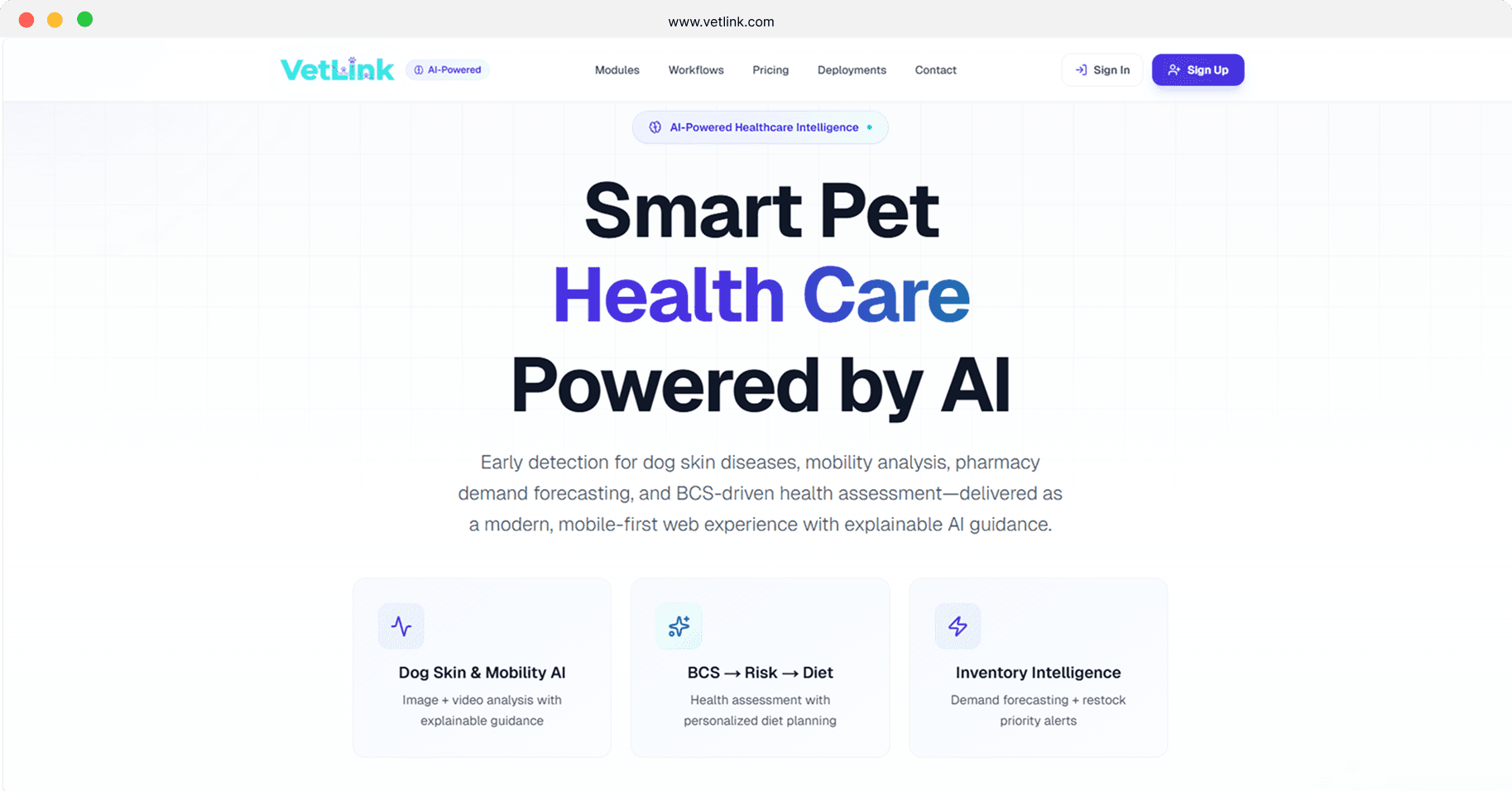VetLink — AI-Powered Veterinary Web App